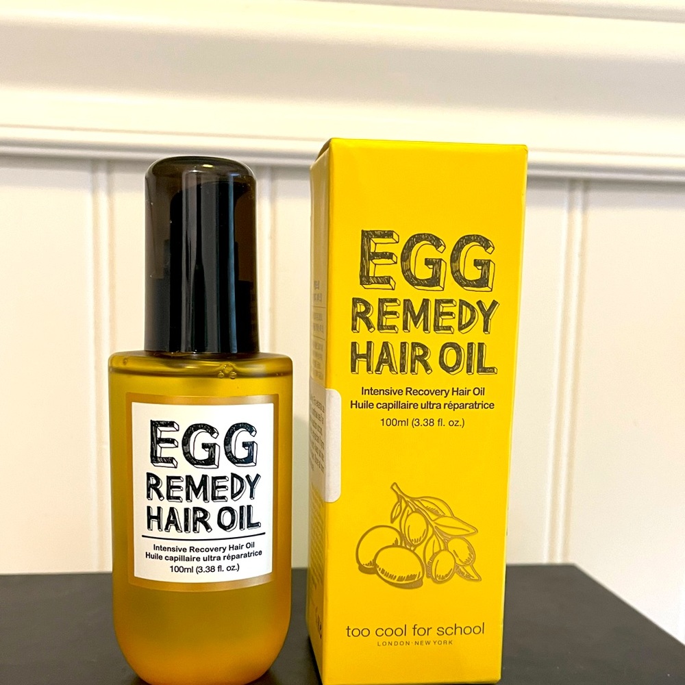 too cool for school - EGG REMEDY HAIR OIL  for Damaged Hair 3oz BN With Box
